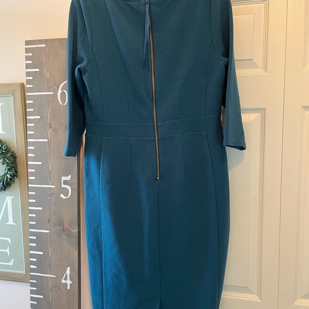 Boden Teal Long Sleeve Dress - Picture 2 of 3